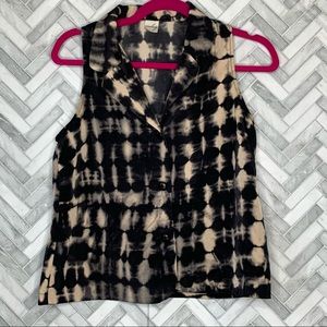 Audrey 3+1 reverse tie dye vest.